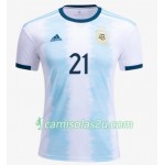 Camisolas de Futebol Argentina Paulo Dybala 21 Equipamento Principal Copa América 2019 Manga Curta